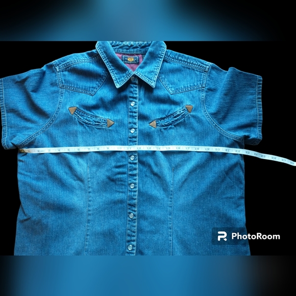 Vintage Route 66 100% Cotton Denim Shirt - Picture 7 of 8
